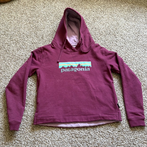 patagonia uprisal womens small hoodie purple hoodie mountain sweater pullover - Picture 1 of 5